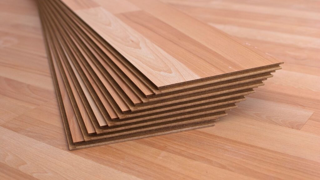 wide planks placed on a wood floor