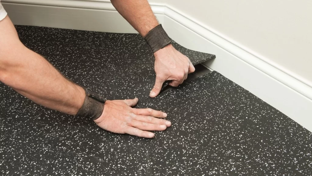 installing rubber floor underlayment