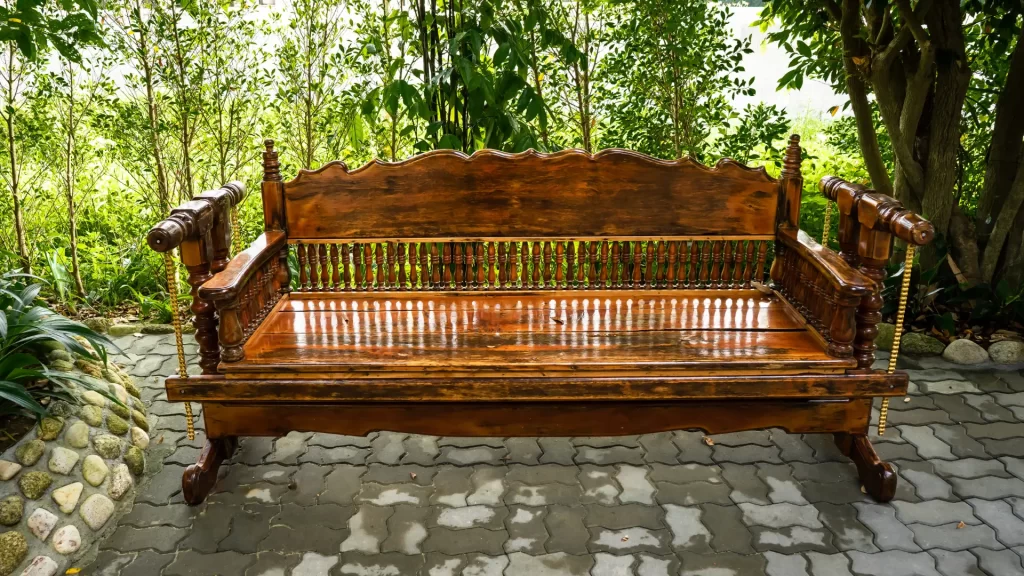 Wooden corner cheap bench seating outdoor