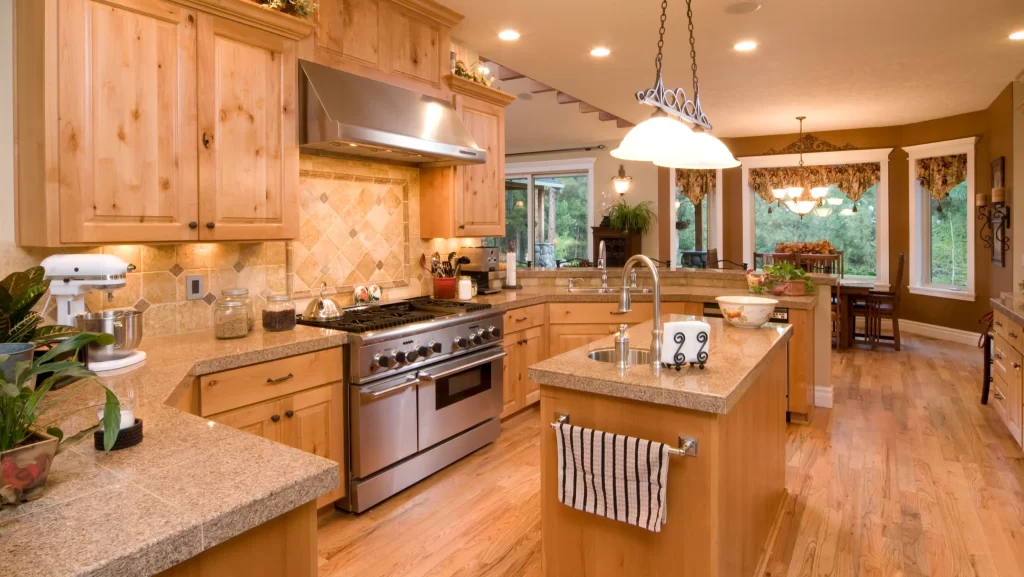 Wooden kitchen cabinets