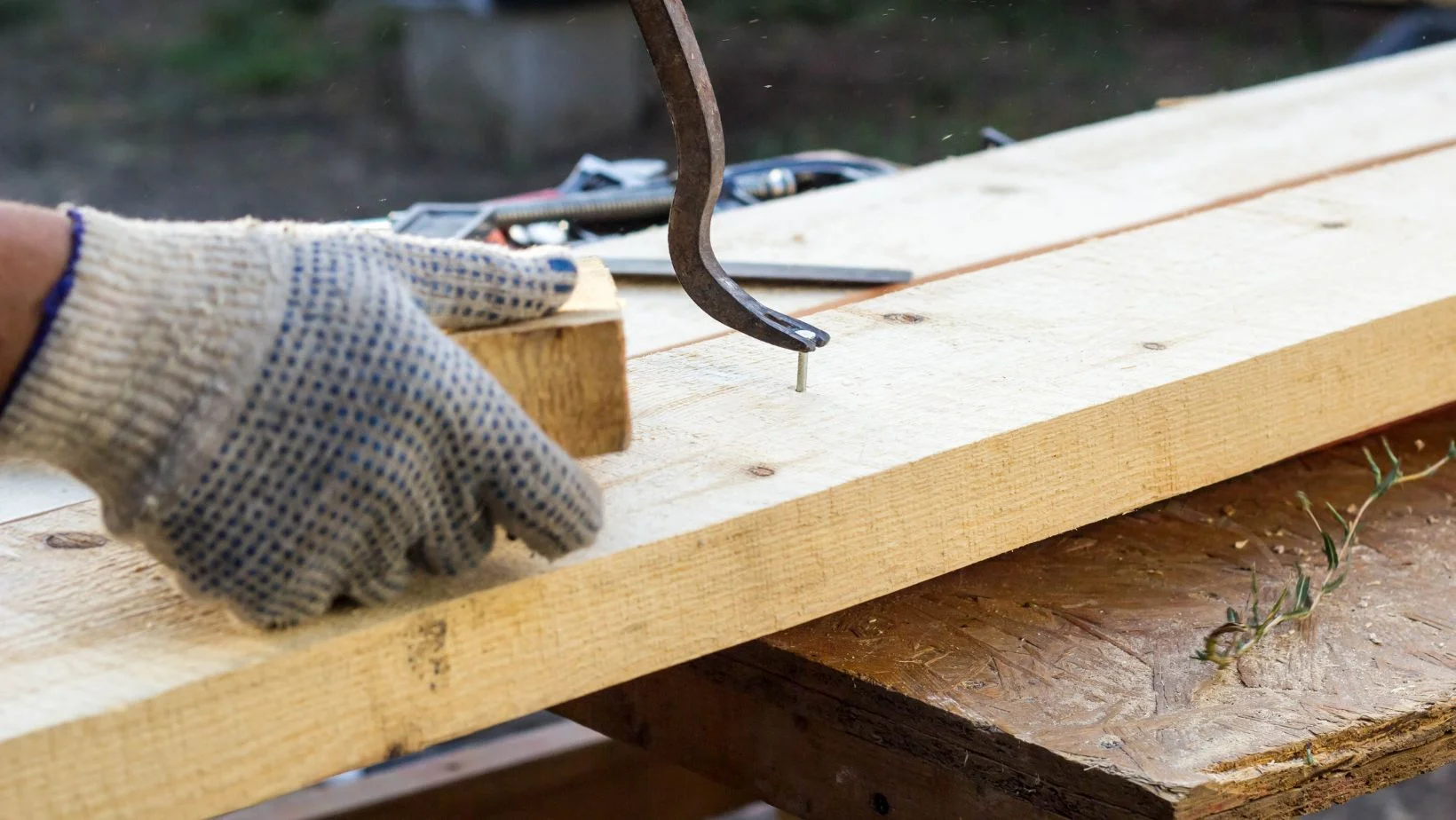 remove a staple from wood