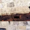 reclaimed solid hand hewn beam mantels