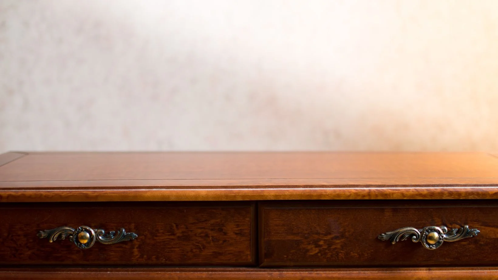 wooden floating desk